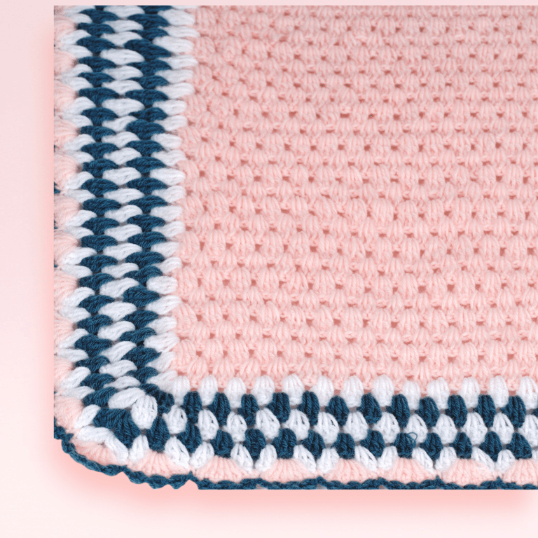 Hand knitted Baby Blankets Pink Color Little Croche Creation